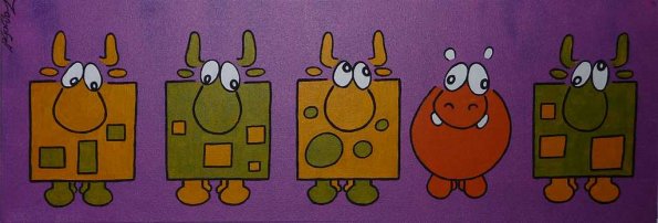 Un intrus chez les vaches agrumes