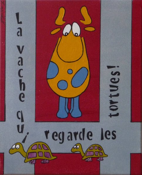La vache qui regarde les tortues 
